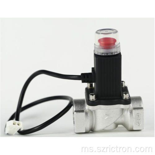 Injap solenoid bersambung dengan pengesan